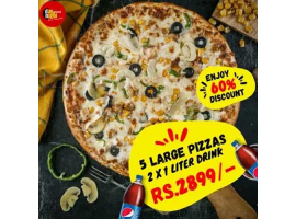 Day Night Pizza! Enjoy 60% Discount On Deal 14 For Rs.2899/-